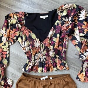 WAYF Floral Smocked Women's Top - Multicolor